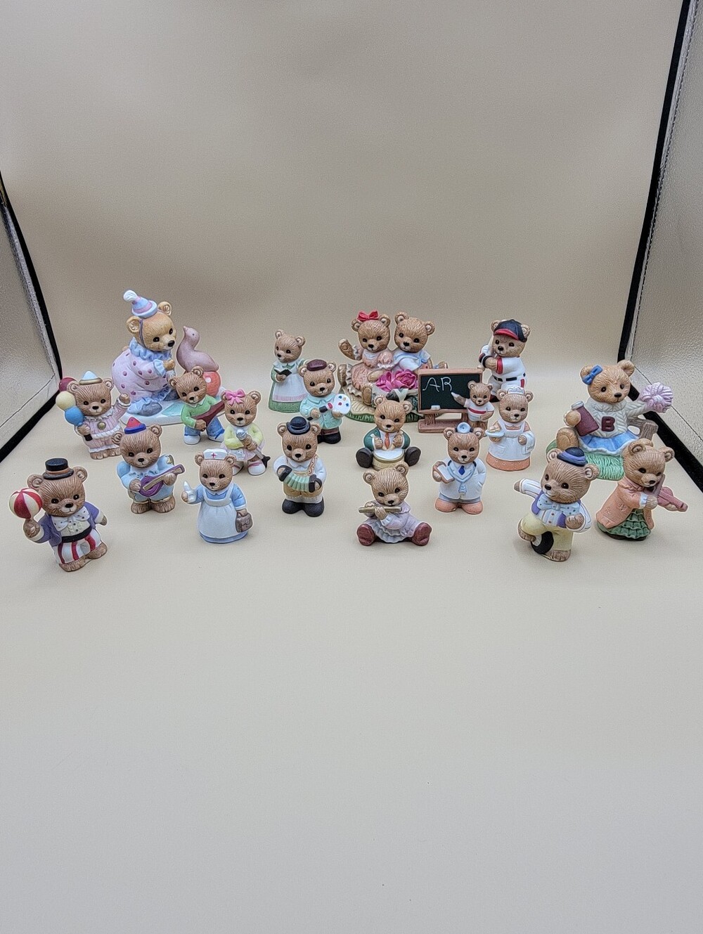 HOMCO Lot Of 20 Vintage Bear Figurines - Nurse, Baseball Player, Doctor & More